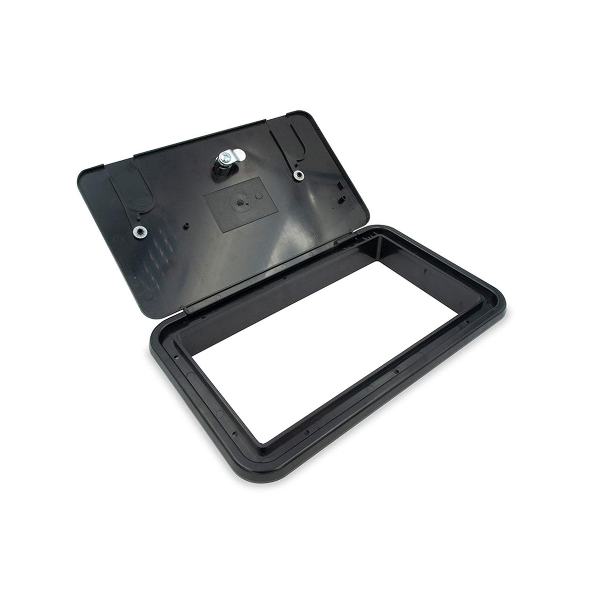B&B Molders Multi-Purpose Hatch with 2 Vermin Doors, Key Lock, Black : BBT-723-040-00119