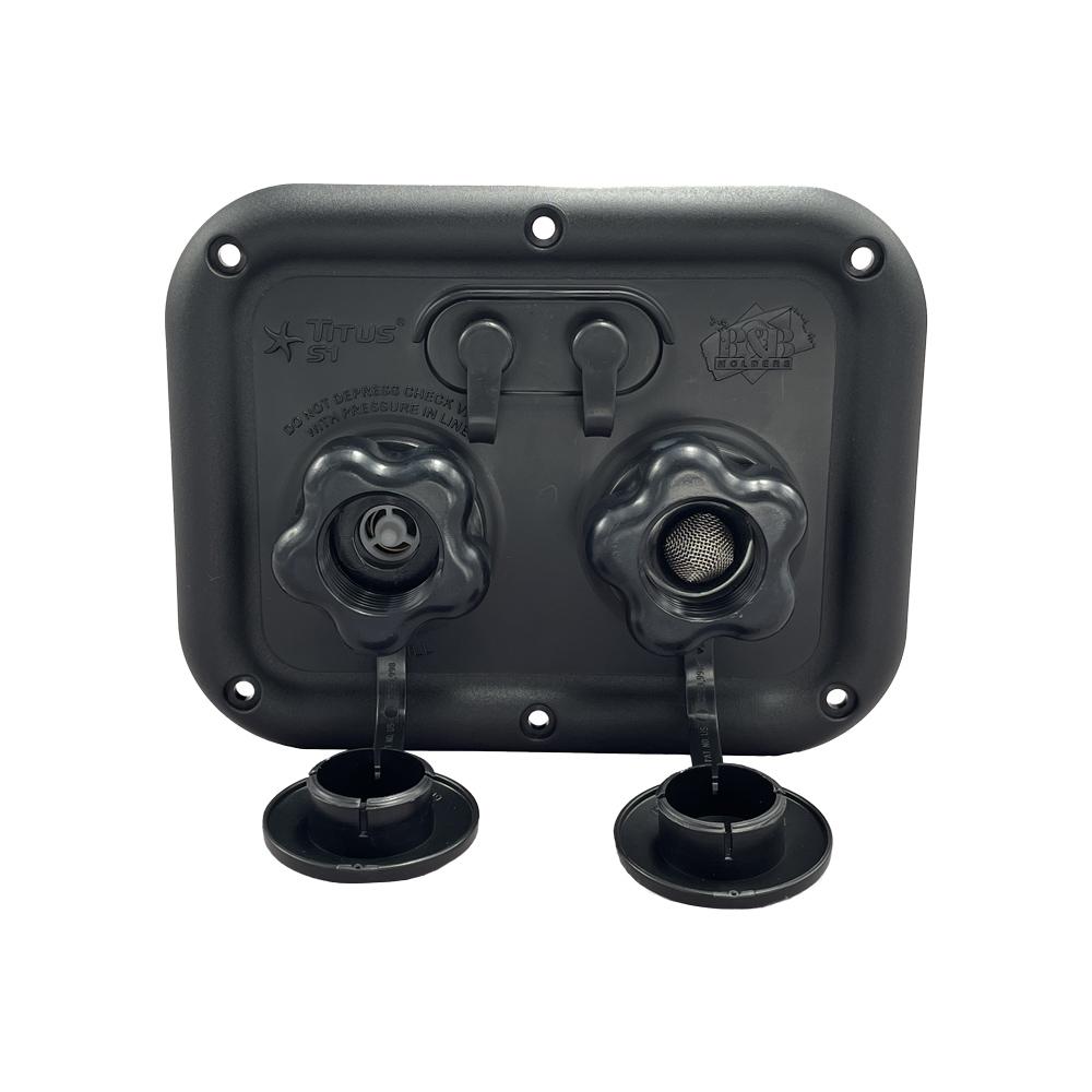 Titus Panel S Series (City Fill, Tank Flush, 2 Coax), Black : BBT-723-043-00002