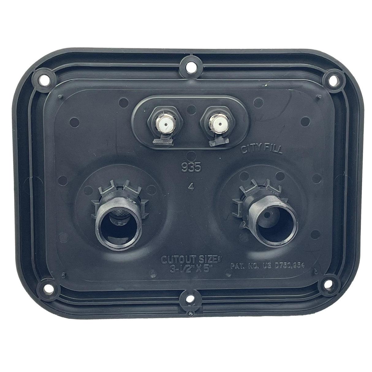 Titus Panel S Series (City Fill, Tank Flush, 2 Coax), Black : BBT-723-043-00002