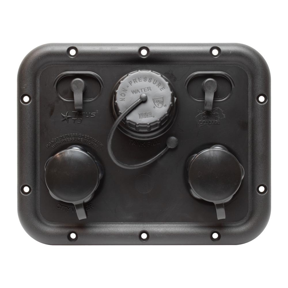 Titus T-Series Docking Station (City Fill, Gravity Tank Fill, Tank Flush, 2 Coax), Black : BBT-723-043-00019