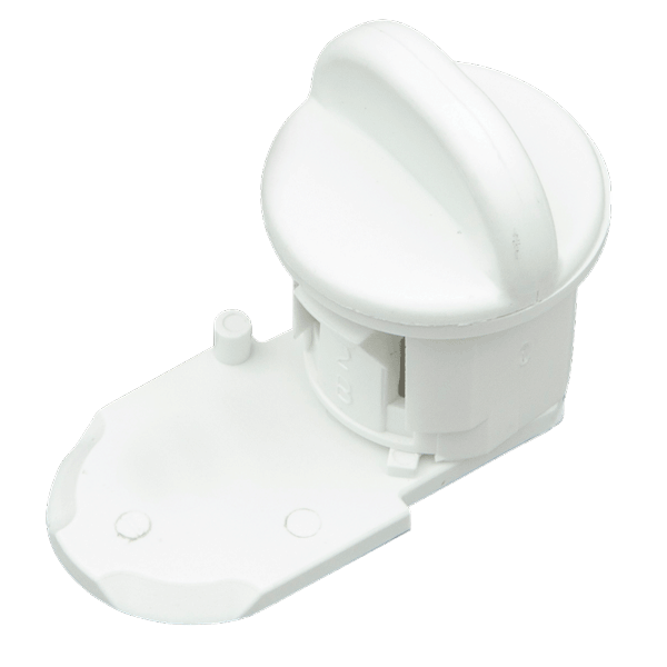 B&B Molders 5/8" Plastic Thumb Lock, White : BBT-725-004-00008
