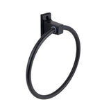 Global Link Bathroom Towel Ring, Matte Black : BH-TR1620-MB