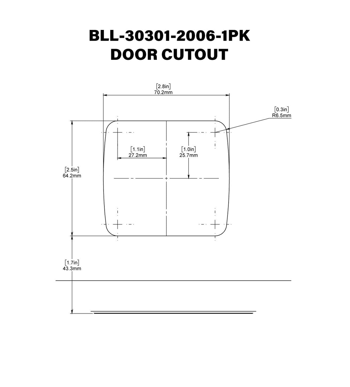 Global Link Mini Pro Travel Trailer Baggage Door Lock, Black : BLL-30301-2006-1PK