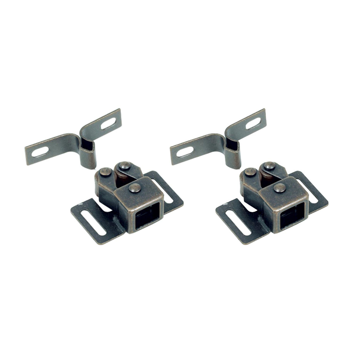 2 Pack of Global Link Double Roller Catches, Bronze : C-R411-SB-2PK