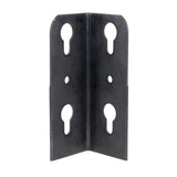 Global Link 1-1/2" x 1-1/2" x 4" Corner Bracket with Keyholes, Black : CB-112X112X4-BLK