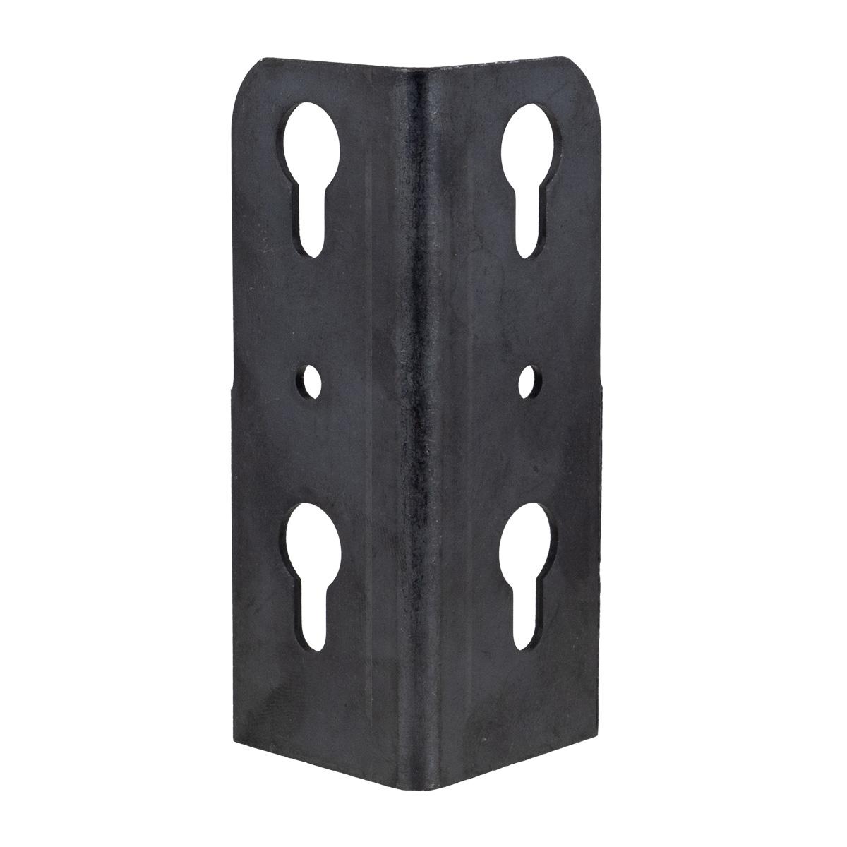 Global Link 1-1/2" x 1-1/2" x 4" Corner Bracket with Keyholes, Black : CB-112X112X4-BLK