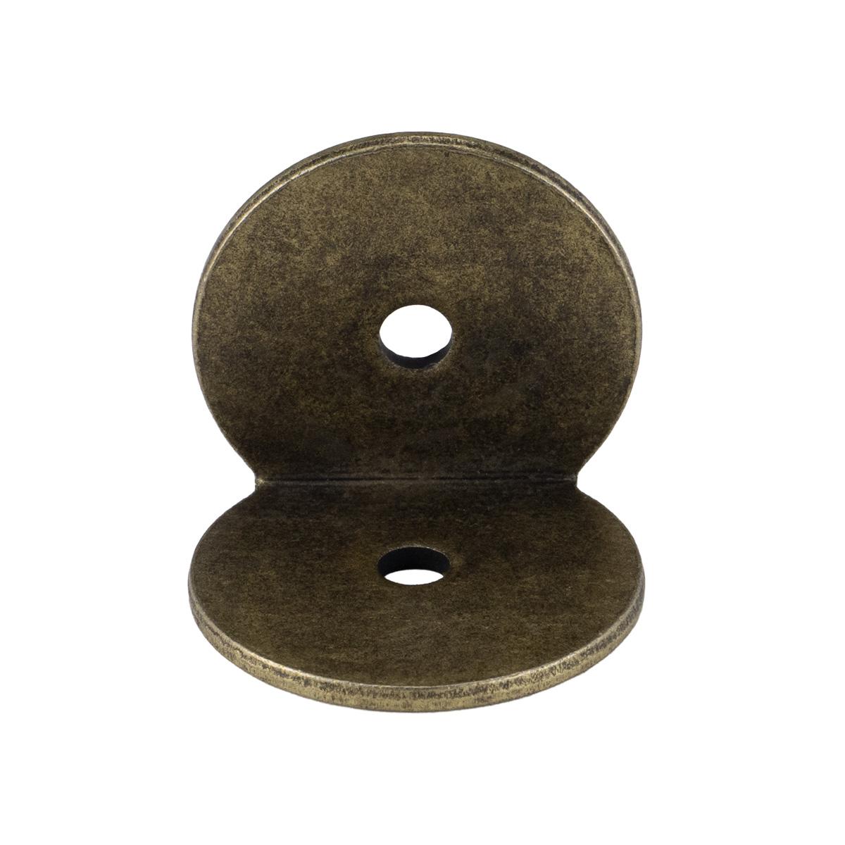 Global Link Round Corner Bracket, 1-1/8" Diameter, Antique English : CB-RD67-AE