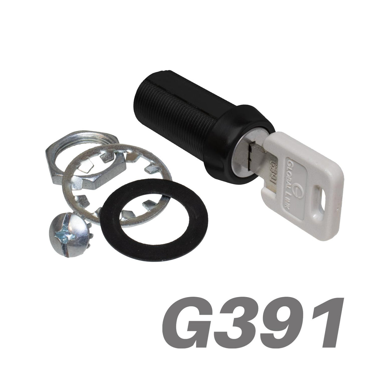 Global Link 1-3/8" Cam Lock Pro, Keyed to G391, Black : CLB-391-138-BLK-1PK