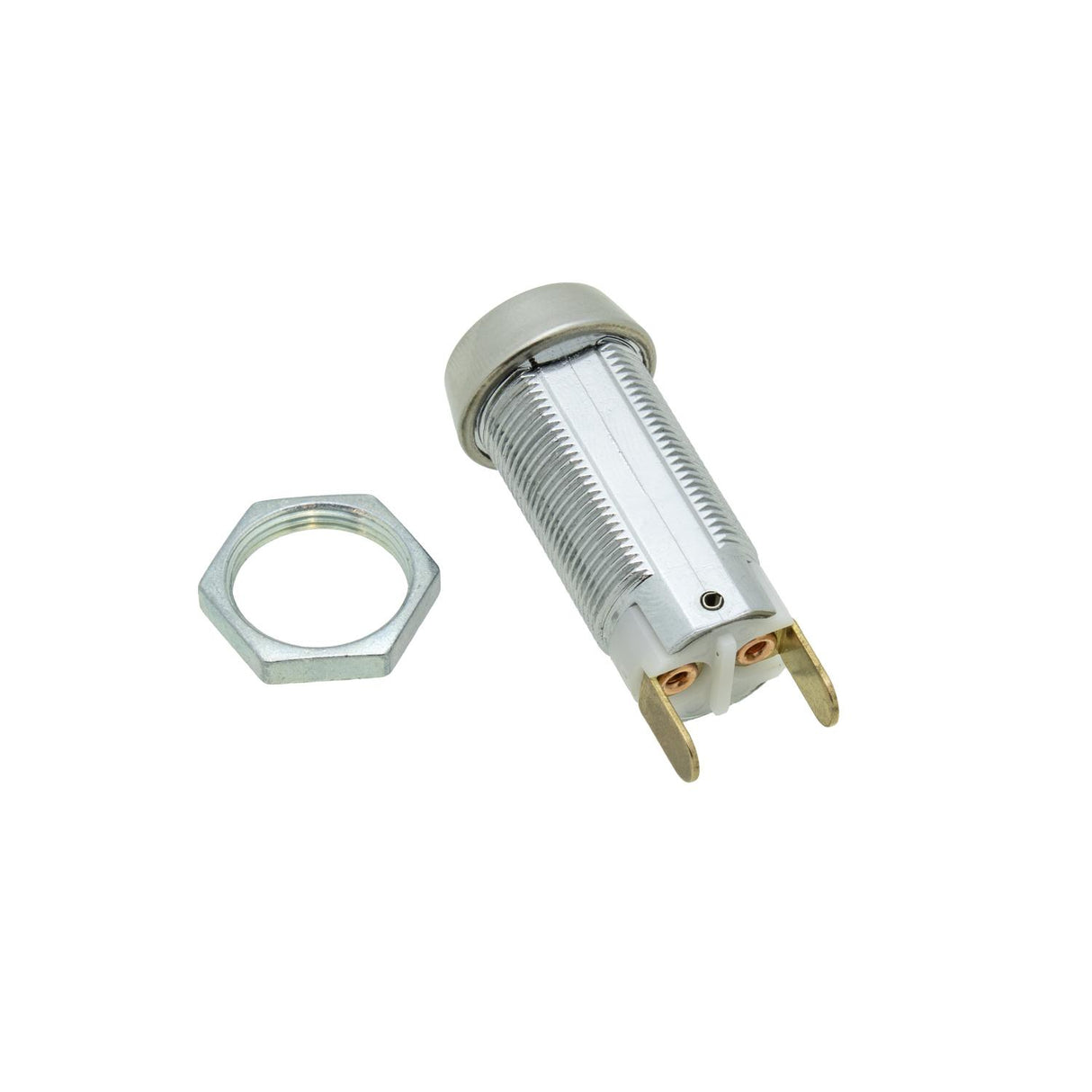 Global Link 1-1/8" Cam Lock Barrel Momentary Switch, Key-ALike Ready, Stainless Steel : CLSB-391-118-SS-1PK