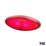 Command LED Modern Oval Clearance Light, Red : CMD-003-52R