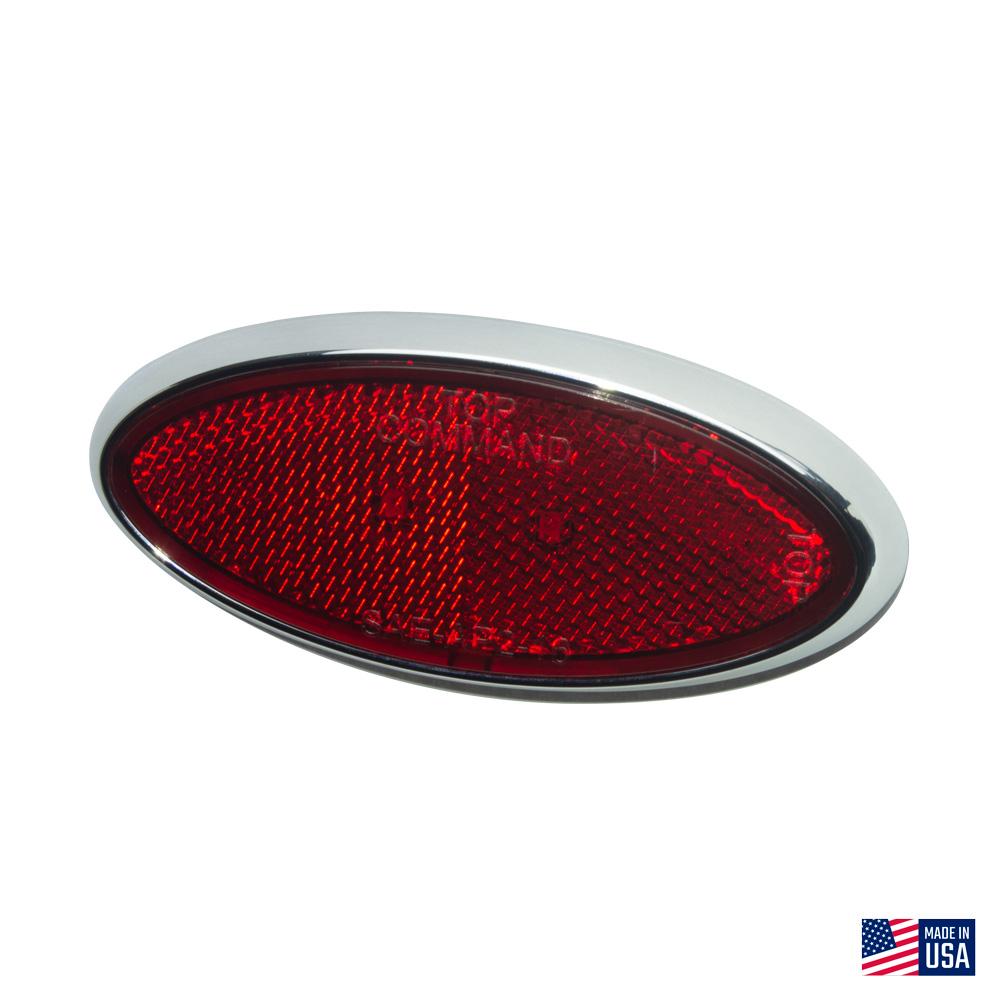 Command LED Modern Oval Clearance Light, Red : CMD-003-52R