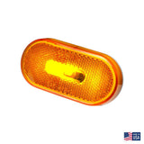 Command Classic Rounded Rectangle Incandescent Clearance Light, Amber Lens/White Base : CMD-003-53P