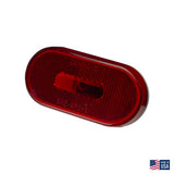 Command Classic Rounded Rectangle Incandescent Clearance Light, Red Lens/White Base : CMD-003-54P