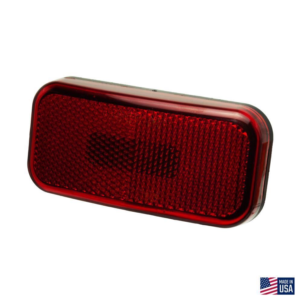 Command Rounded Corner Rectangle Incandescent Clearance Light, Red Lens/Black Base : CMD-003-58B