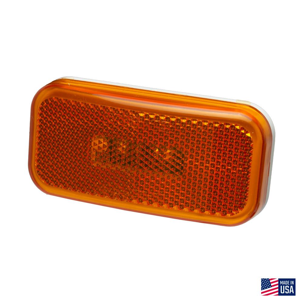 Command LED Rectangle Clearance Light, Amber Lens/White Base : CMD-003-58L