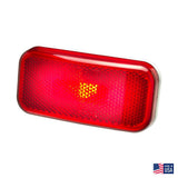 Command Rounded Corner Rectangle Incandescent Clearance Light, Red Lens/White Base : CMD-003-58