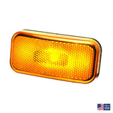 Command Rounded Corner Rectangle Incandescent Clearance Light, Amber Lens w/Black Base : CMD-003-59B