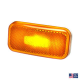 Command Electronics Rounded Corner Rectangle Incandescent Clearance Light, Amber Lens/White Base : CMD-003-59