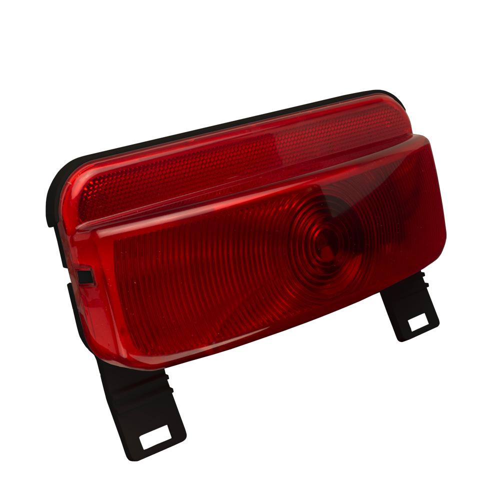 Command Electronics Surface Mount Incandescent Stop-Tail-Turn Light w/ License Plate Bracket, Black : CMD-003-81LB