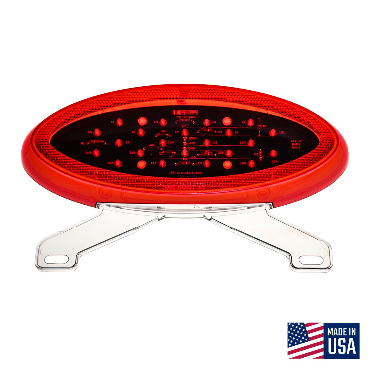 Command Surface Mount LED Stop-Tail-Turn Light with Clear License Bracket : CMD-003-85L