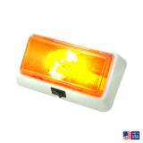 Command Porch Light, Amber Lens w/ White Base : CMD-007-50SAC