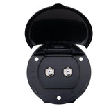 B&B Molders Compact Enclosure Dual Coax TV Cable Outlets, Black : CP-DUALCOAX-BLK