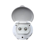B&B Molders Compact Enclosure Dual Coax TV Cable Outlets, White : CP-DUALCOAX-WHT