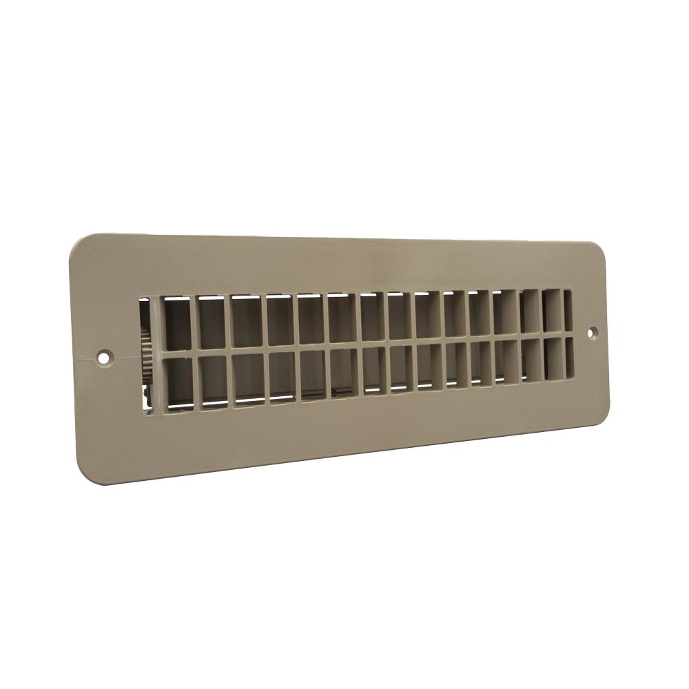 B&B Molders RV Floor Register with Damper, Tan : CP-FRD-TAN