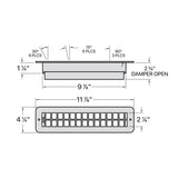 B&B Molders RV Floor Register with Damper, Tan : CP-FRD-TAN