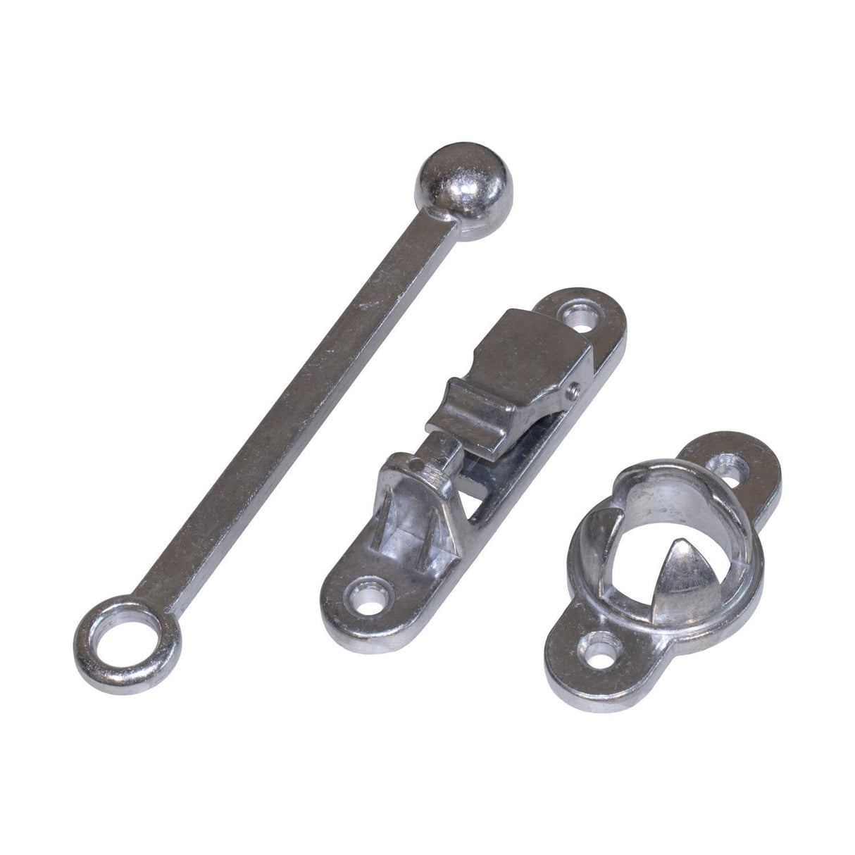 Global Link 6" Ball Socket Door Holdback, Non-Corrosive Aluminum : DH-BS6-AL