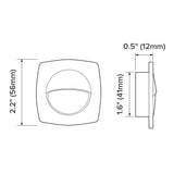 Dream Lighting 2.2" LED Square Step Light, Black Frame Warm White Light : DL-0011202W-1PK