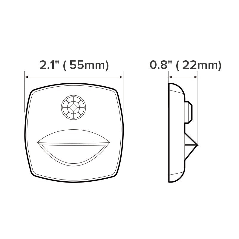 Dream Lighting LED RV Courtesy Motion Sensor Step Light/Ultra Bright - 3500K : DL-0011203UB-S-1PK