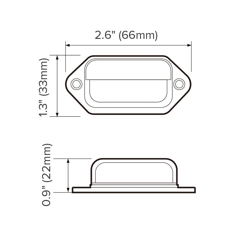 LED RV Basic Step Light/Cool White - 6000K : DL-0011502C-L-1PK