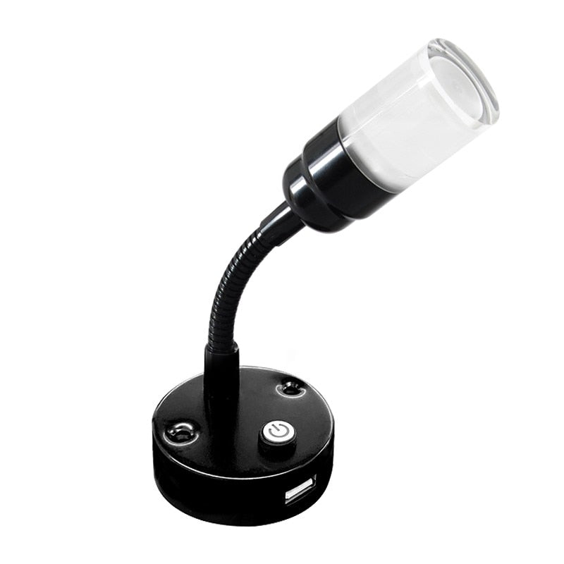 Dream Lighting LED Flexible Reading Light With USB Charge Port/Cool White - 6000K : DL-0012155-USB-CNB-1PK
