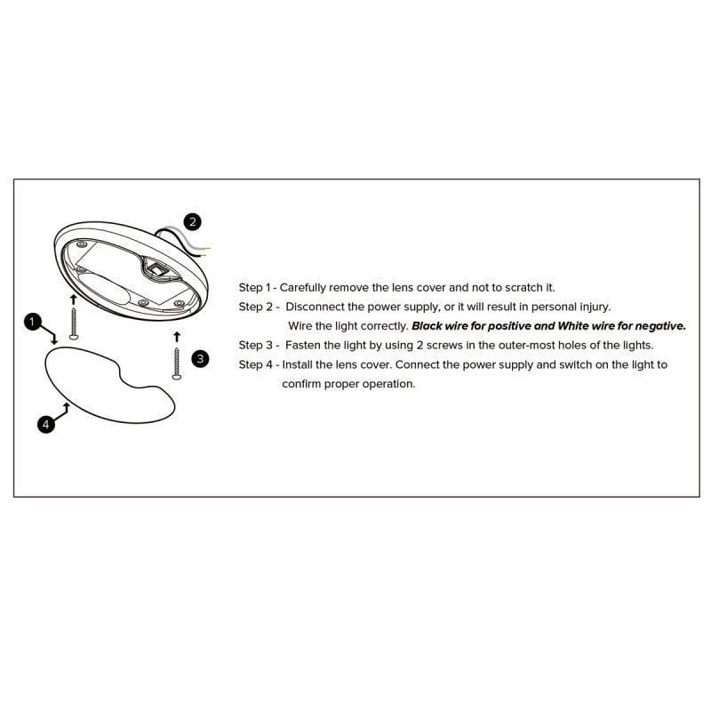 Dream Lighting LED RV Interior Single Pancake Light With Switch/Ultra Bright - 3500K : DL-0016043CW-1PK