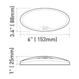 Dream Lighting LED RV Interior Single Pancake Light With Switch/Ultra Bright - 3500K : DL-0016043CW-1PK