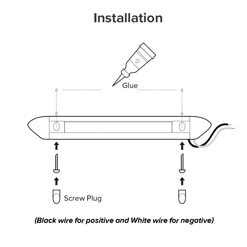 Dream Lighting LED Awning Light/Cool White - 6000K : DL-123-1535-C-1PK