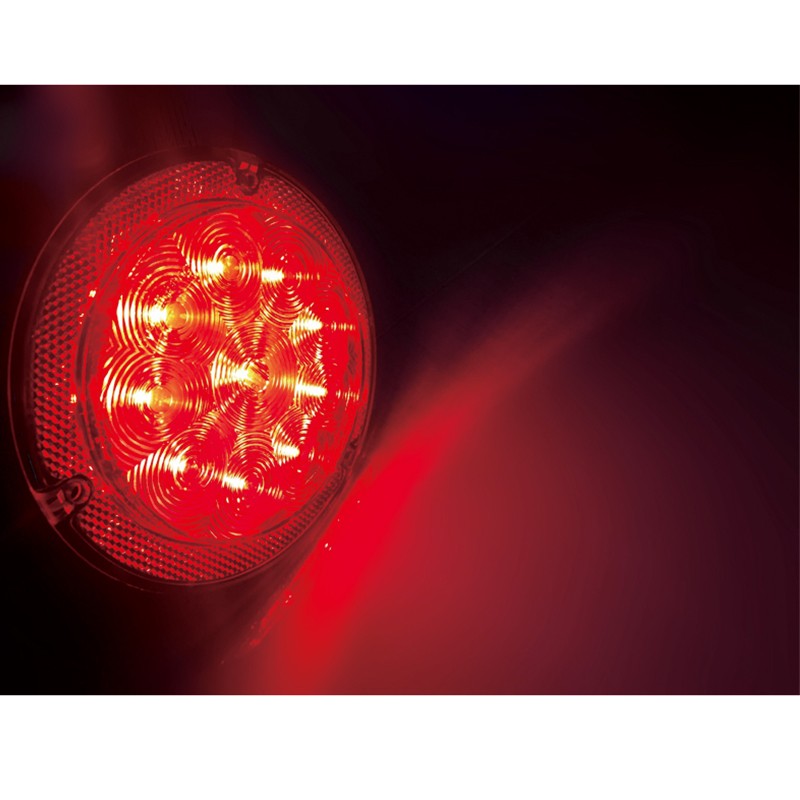 Dream Lighting LED Red Round Tail Light Combo : DL-3110501R-1PK