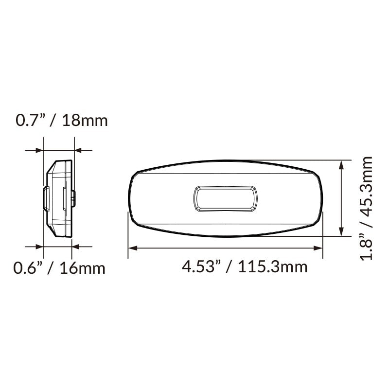 Dream Lighting LED Diamond Clearance Light/Red : DL-CMB2SRR-1PK