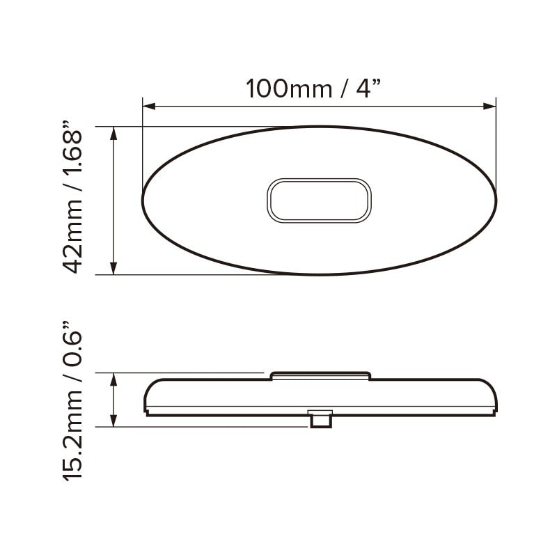 Dream Lighting LED Oval Clearance Light/Red : DL-CMO3-B-SRR-1PK