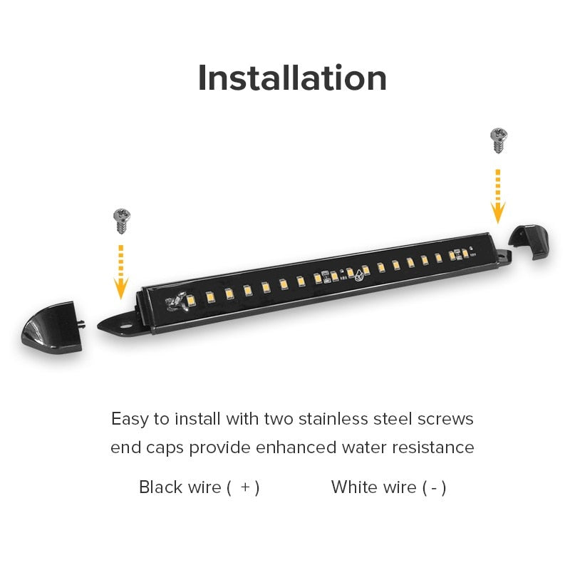 Dream Lighting LED Slim Waterproof Awning Light/Ultra Bright - 3500K : DL-EA1CW-B-1PK