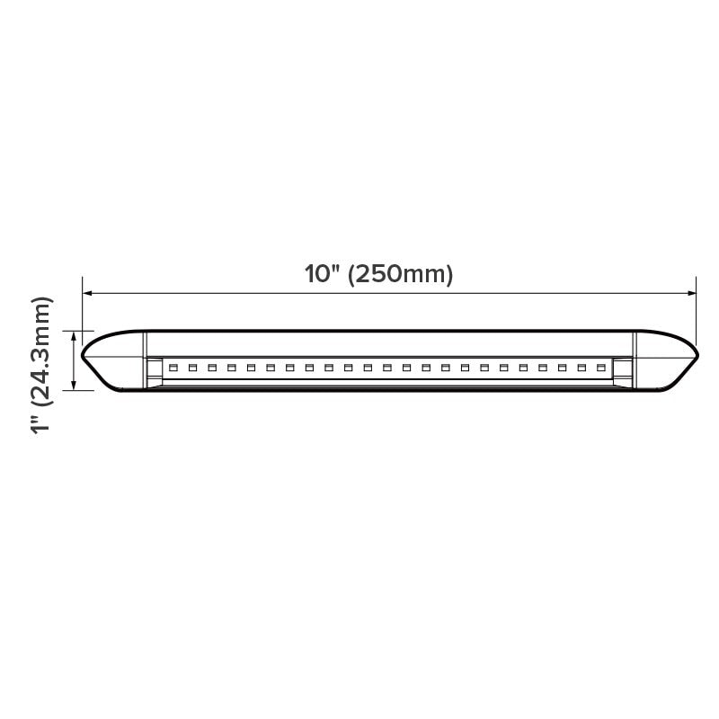 Dream Lighting LED Slim Waterproof Awning Light/Ultra Bright - 3500K : DL-EA1CW-B-1PK