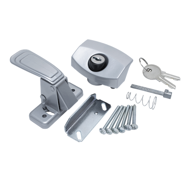 Global Link Keyed Door Lock for Pop-Up Campers, Aluminum : DL-LPL454-ALUM