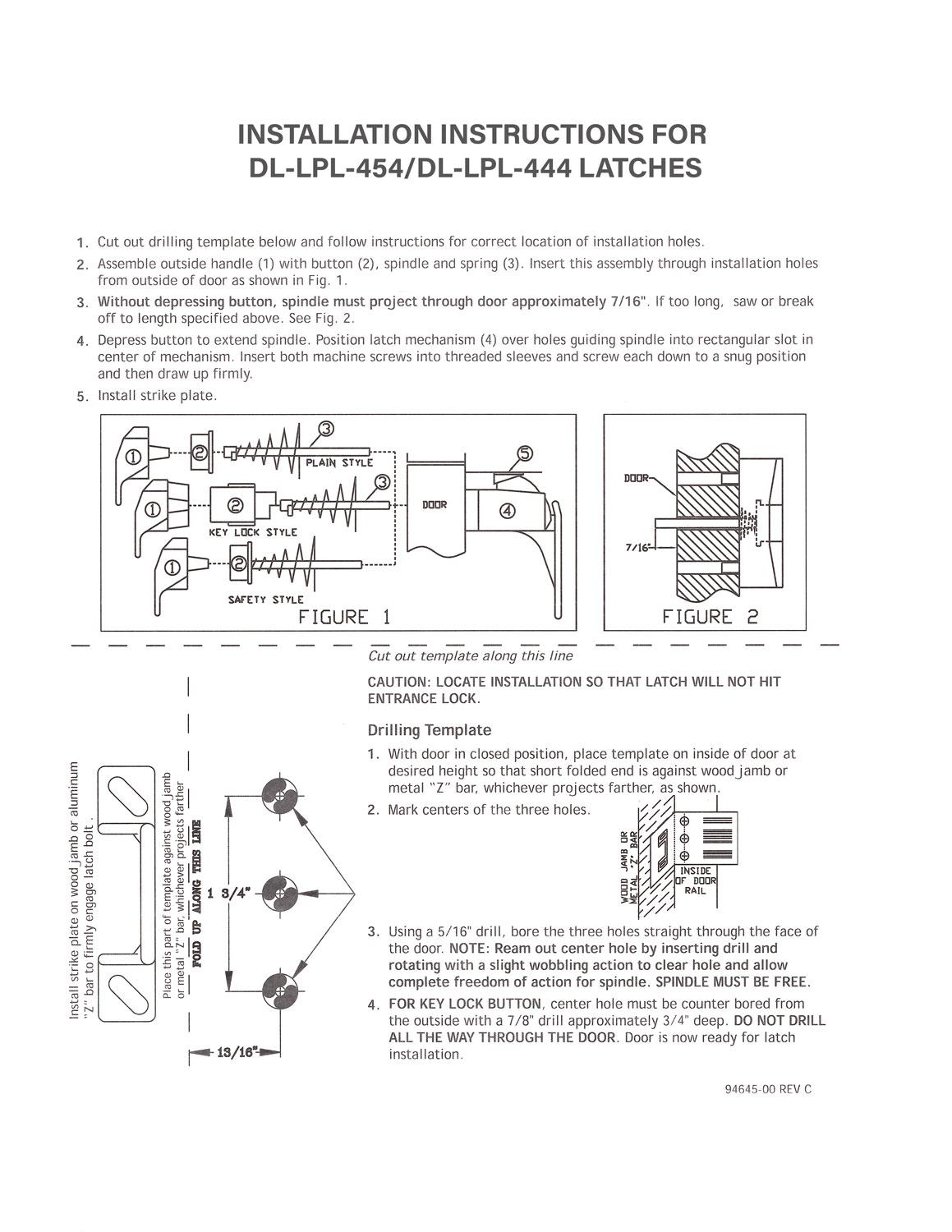 Global Link Keyed Door Lock for Pop-Up Campers, Aluminum : DL-LPL454-ALUM