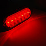 LED Oval Tail Light With Red Reflector Trim Ring : DL-T6SR1-1PK