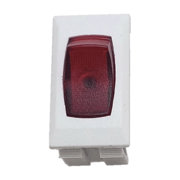 Sigma Switches Rocker Switch with Red Light, White : EP-1A10R-WHT