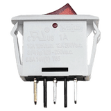 Sigma Switches Rocker Switch with Red Light, White : EP-1A10R-WHT