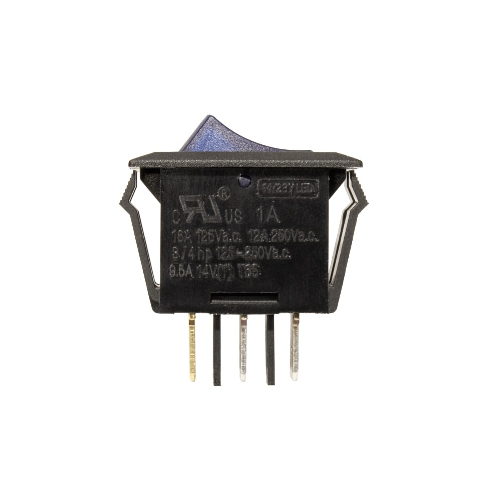 Sigma Switches Rocker Switch with Blue Light, Black : EP-1A36B-BLK