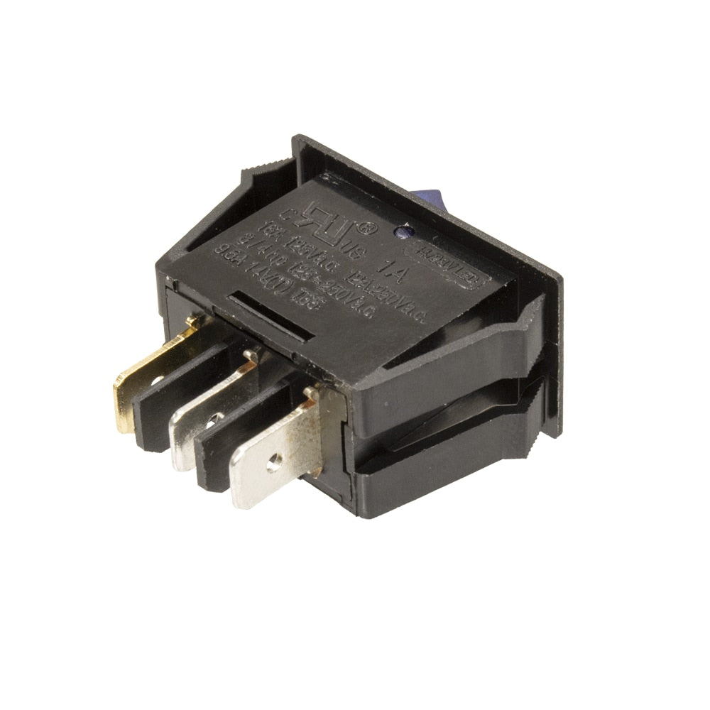 Sigma Switches Rocker Switch with Blue Light, Black : EP-1A36B-BLK