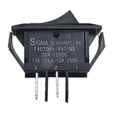 Sigma Switches OFF / Momentary ON Switch Single Pole Single Throw, Black : EP-1G11U-BLK
